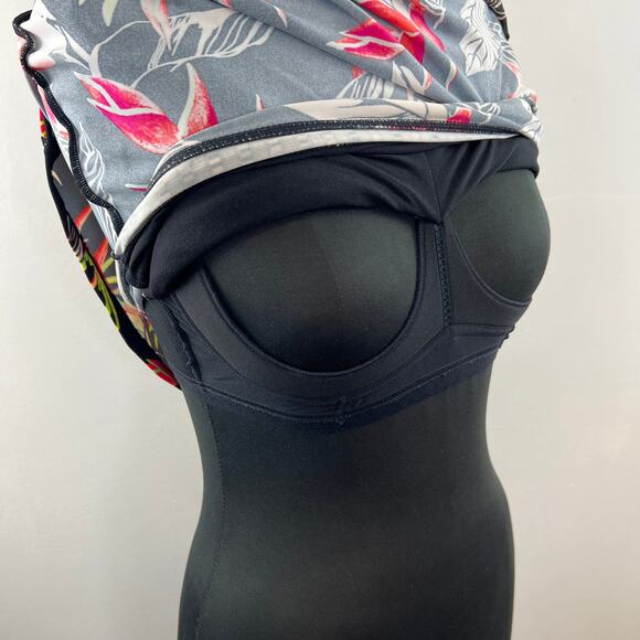 ATHLETA Black Multi Print V-Neckline Sleeveless Shorebreak Athletic Dress Size S - Picture 5 of 6